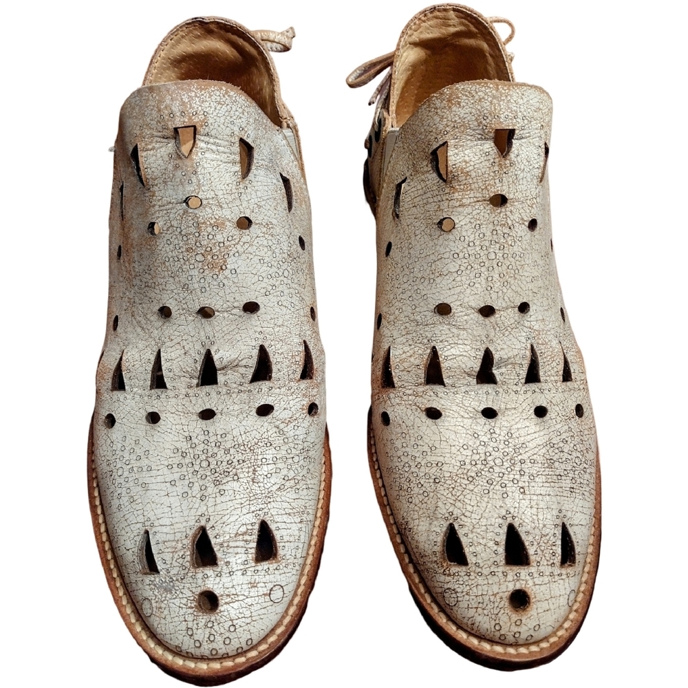 Musse & Cloud Coolise Leather Ankle Bootie, Size 7 US / 38 EU, White/Cream